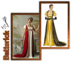 4890  BUTTERICK JOSEPHINE LO CUT FLOOR GOWN, ROBE, TRAIN PATTERN 6-12